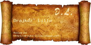 Drajkó Lilla névjegykártya